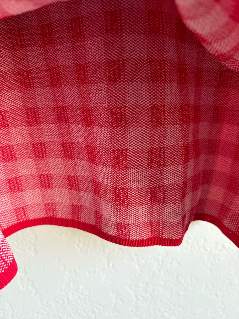 ❤️NEW entro Red and White Gingham Knit Top - Picture 7 of 9